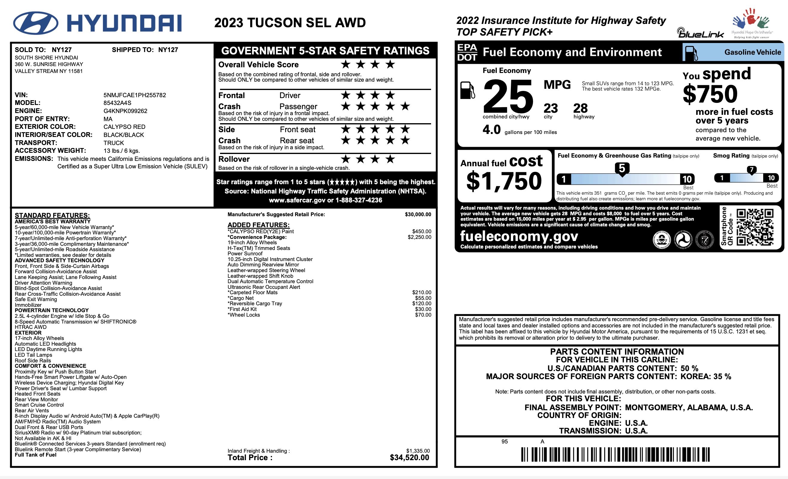 Used 2023 Hyundai Tucson SEL w/ Convenience Package AWD/4WD image 2