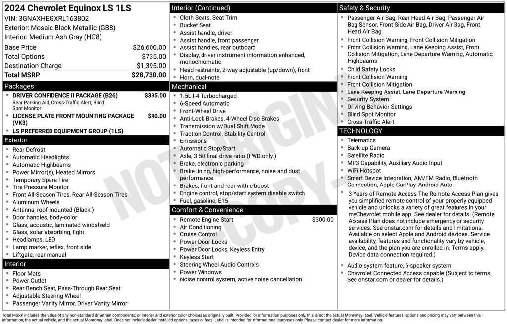 Used 2024 Chevrolet Equinox LS w/ Driver Confidence II Package FWD image 17