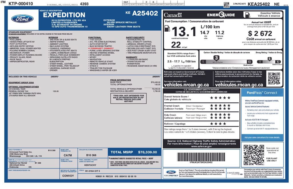 Used 2019 Ford Expedition Max Limited AWD/4WD image 10