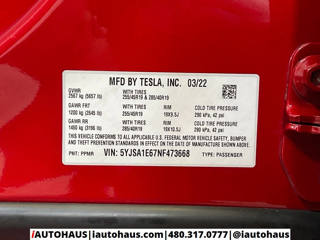 Used 2022 Tesla Model S Plaid AWD/4WD image 47