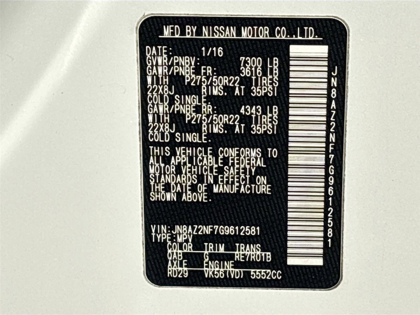 Used 2016 INFINITI QX80 Luxe w/ 22" Wheel Package image 35