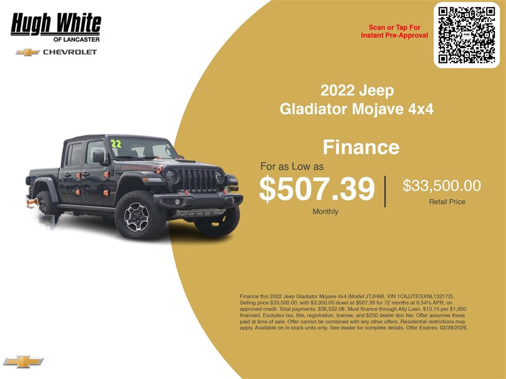 Used 2022 Jeep Gladiator Mojave w/ LED Lighting Group image 3