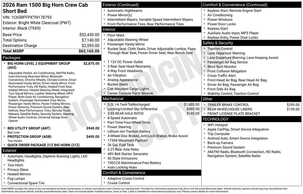 New 2026 RAM 1500 Big Horn image 2