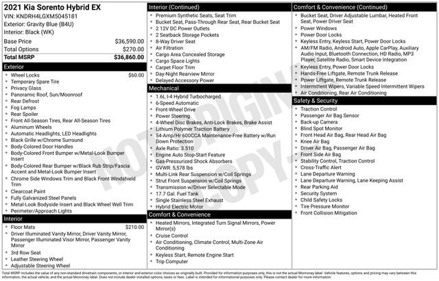 Certified 2021 Kia Sorento EX image 40
