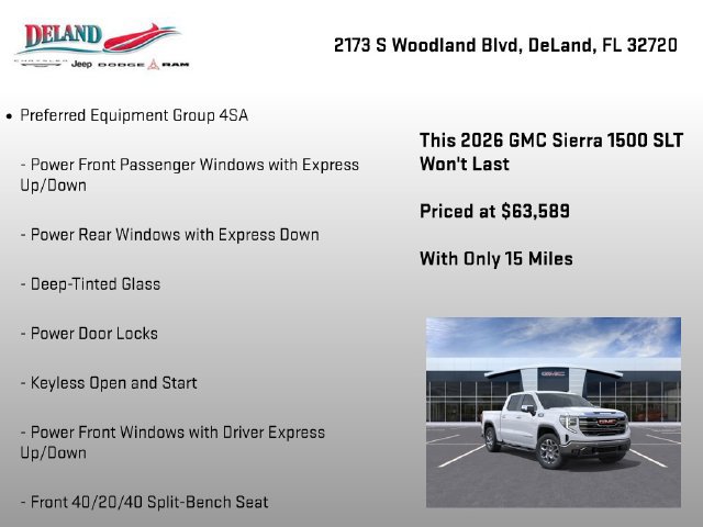 New 2026 GMC Sierra 1500 SLT w/ SLT Premium Plus Package AWD/4WD image 7