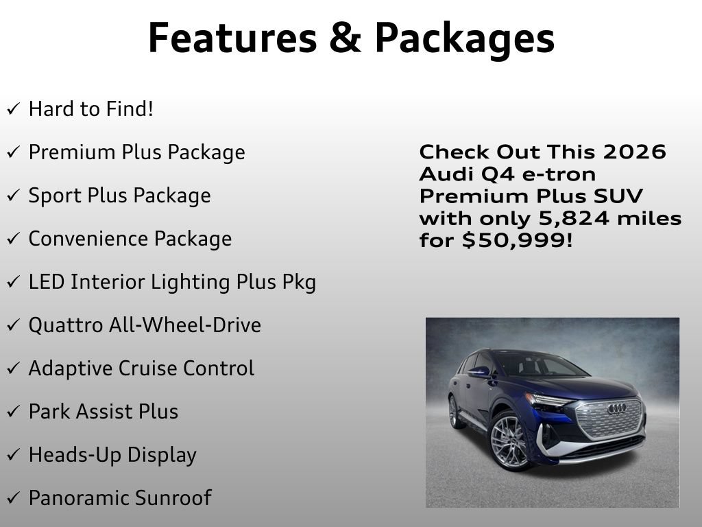 Used 2026 Audi Q4 e-tron Premium Plus w/ Premium Plus AWD/4WD image 4