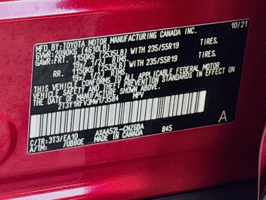 Certified 2021 Toyota RAV4 Limited FWD image 35