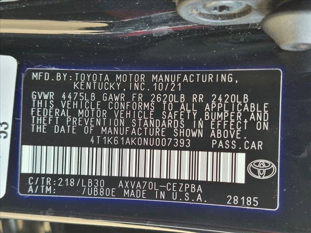 Certified 2022 Toyota Camry XSE w/ TRD Appearance Package (TMS) FWD image 24