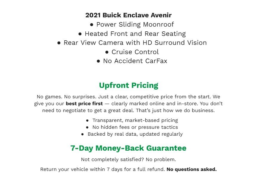 Used 2021 Buick Enclave Avenir w/ Trailering Package, 5000 lbs. image 2