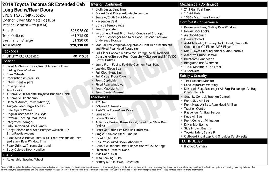 Used 2019 Toyota Tacoma SR image 47