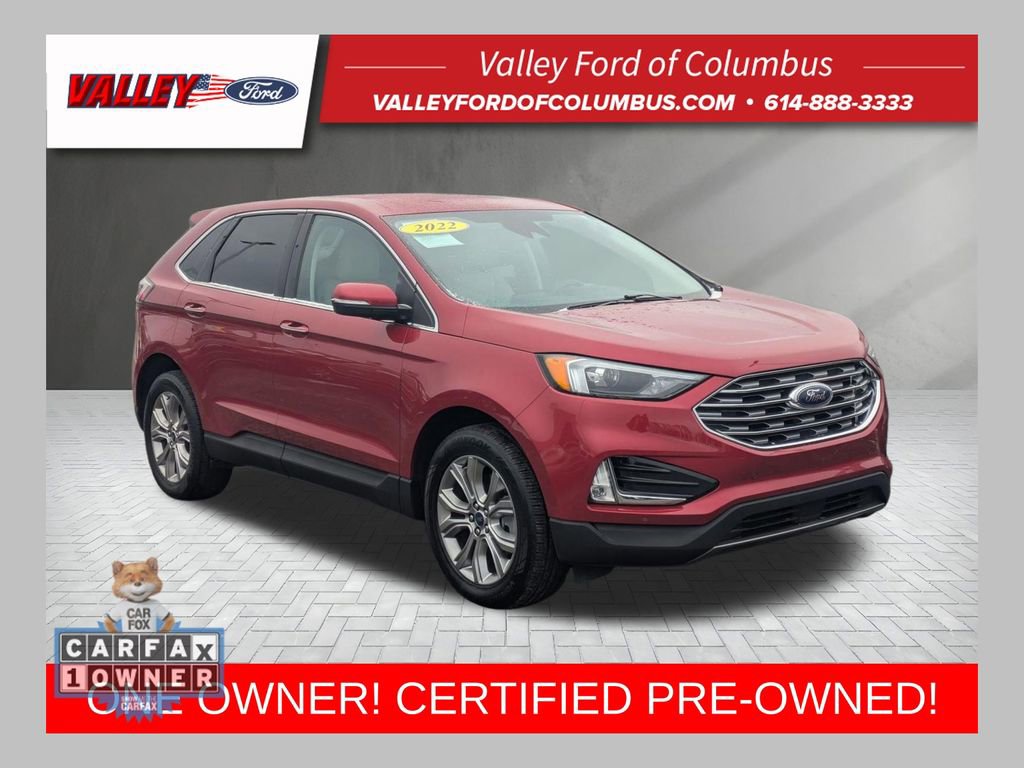 Certified 2022 Ford Edge Titanium w/ Class II Trailer Tow Package
