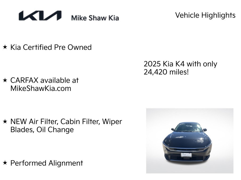 Certified 2025 Kia K4 EX FWD image 6