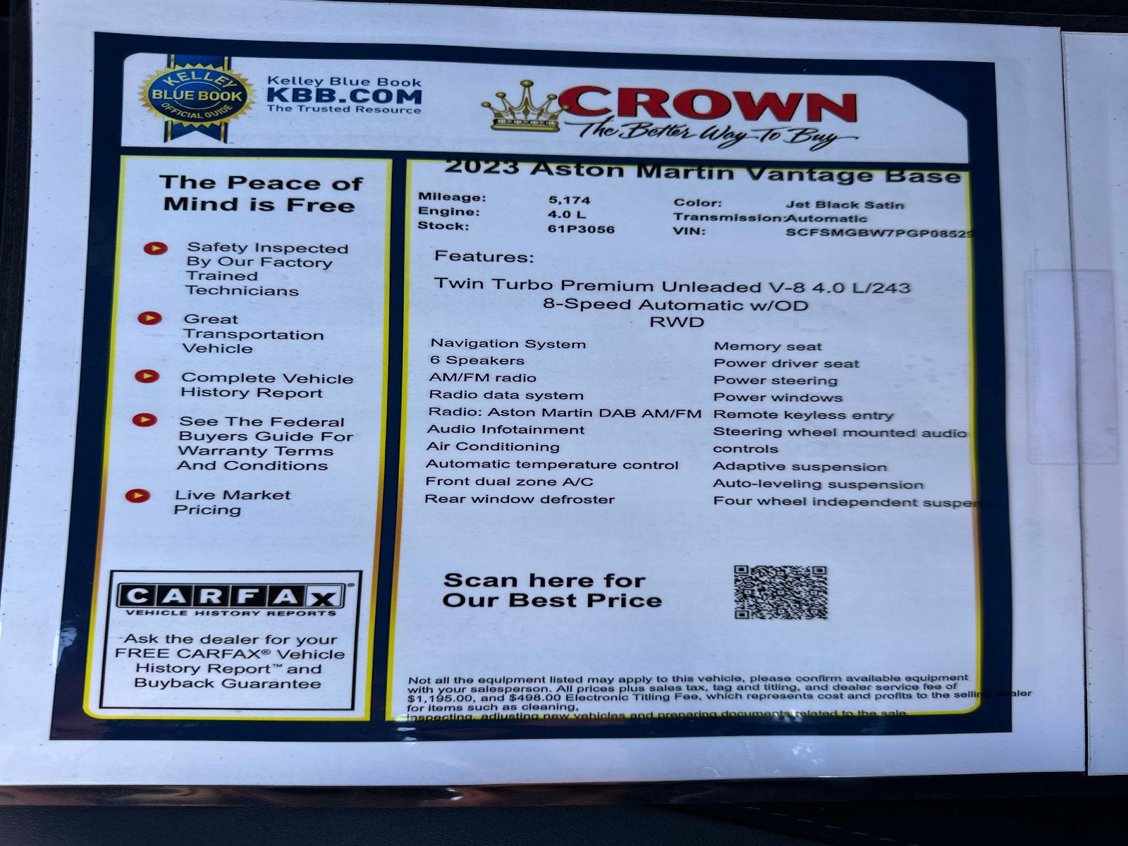 Used 2023 Aston Martin V8 Vantage Roadster image 24