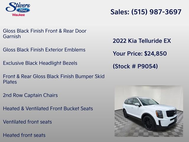Used 2022 Kia Telluride EX w/ EX Premium Package AWD/4WD image 28