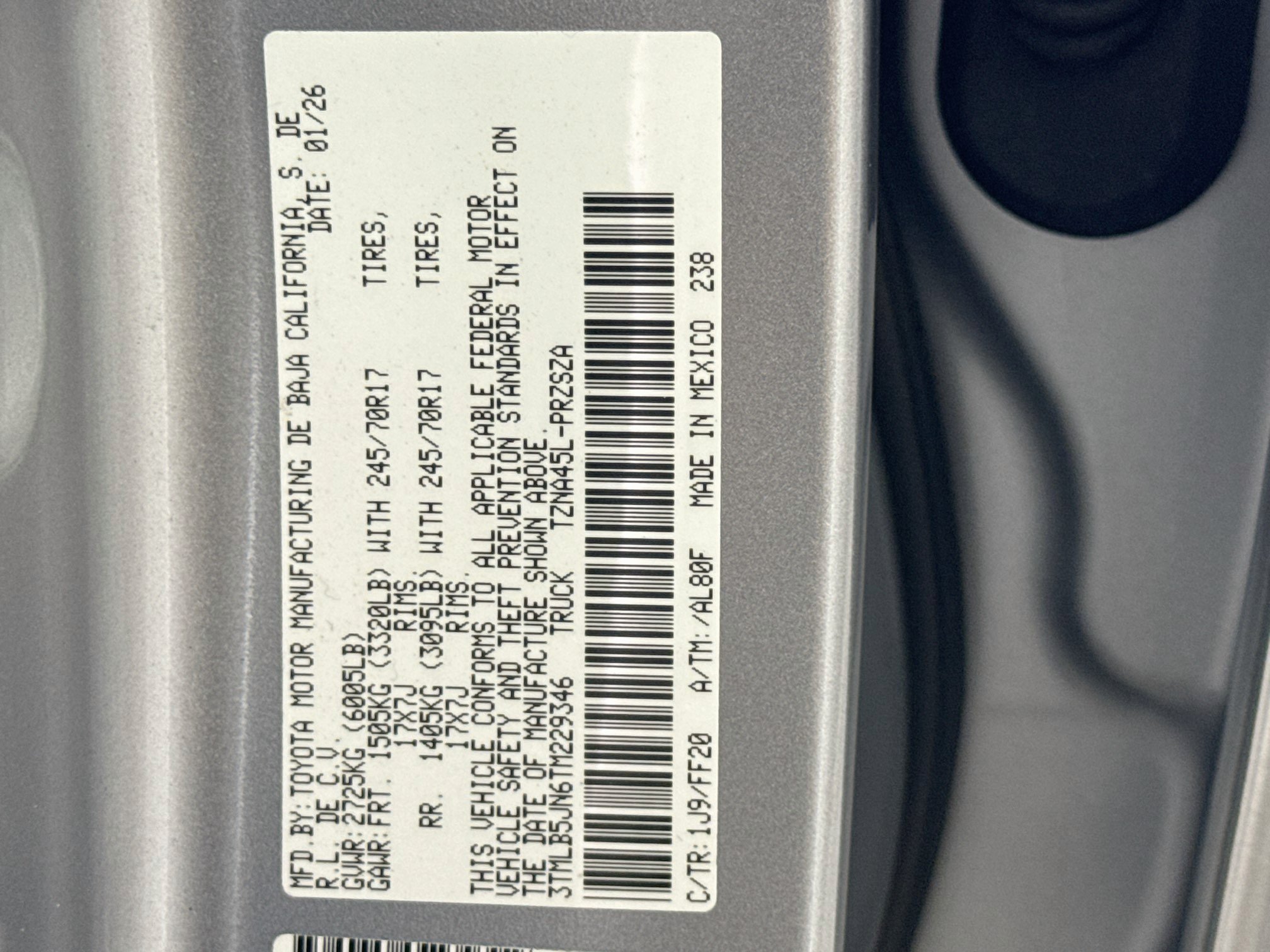 Certified 2026 Toyota Tacoma SR5 AWD/4WD image 30
