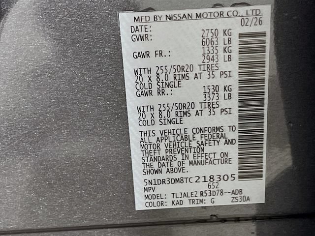 New 2026 Nissan Pathfinder Platinum w/ Cargo Package FWD image 21