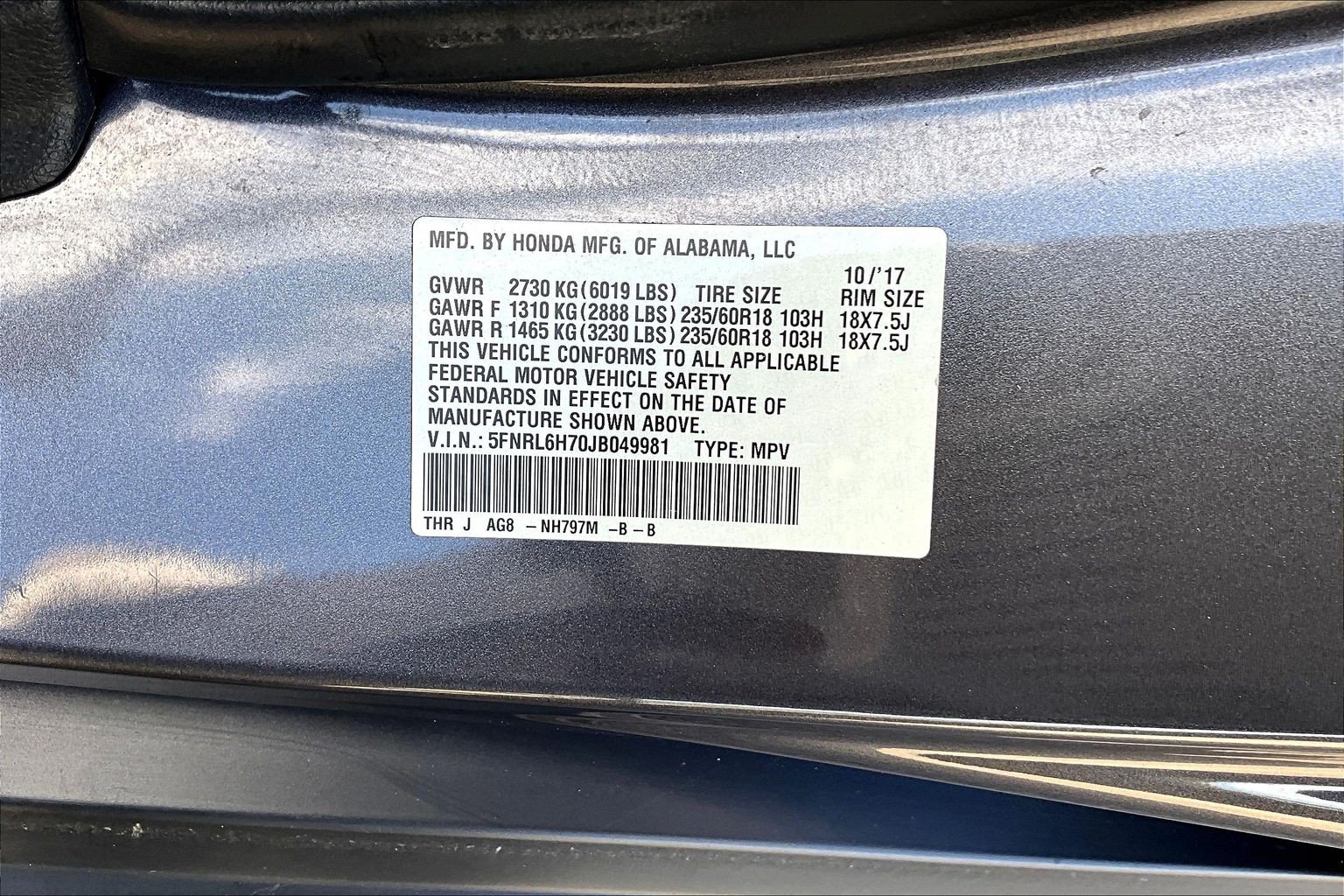 Used 2018 Honda Odyssey EX-L image 36