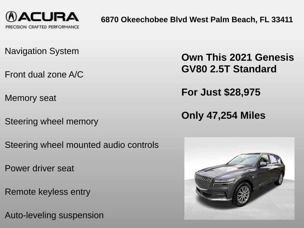 Used 2021 Genesis GV80 2.5T RWD image 6