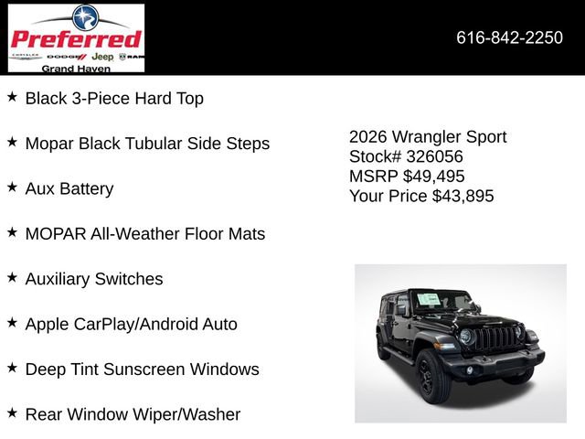 New 2026 Jeep Wrangler Sport image 12