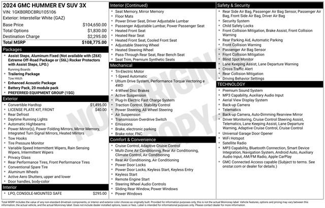 Used 2024 GMC Hummer EV 3X AWD/4WD image 46