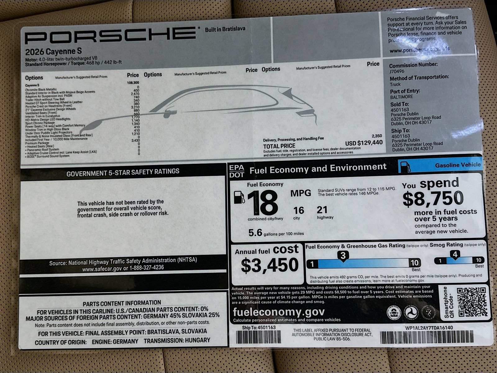 New 2026 Porsche Cayenne S AWD/4WD image 47
