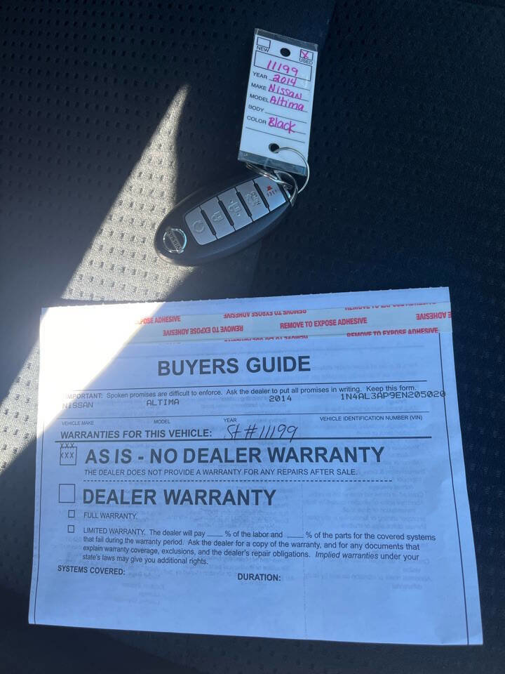 Used 2014 Nissan Altima 2.5 SV w/ Convenience Package image 28