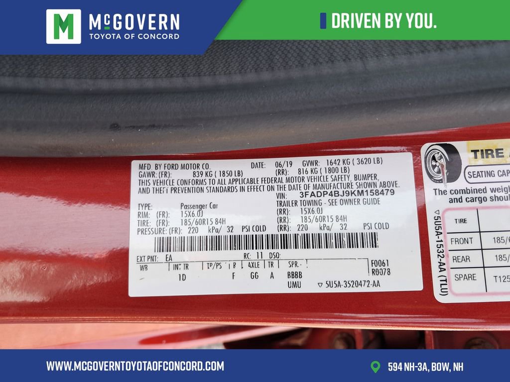 Used 2019 Ford Fiesta SE w/ Cold Weather Package FWD image 29