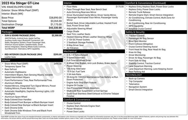 Used 2023 Kia Stinger GT-Line w/ Sun & Sound Package image 3