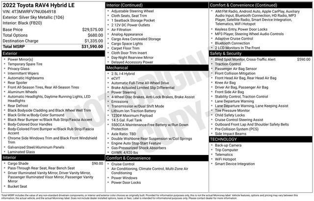 Used 2022 Toyota RAV4 LE image 10