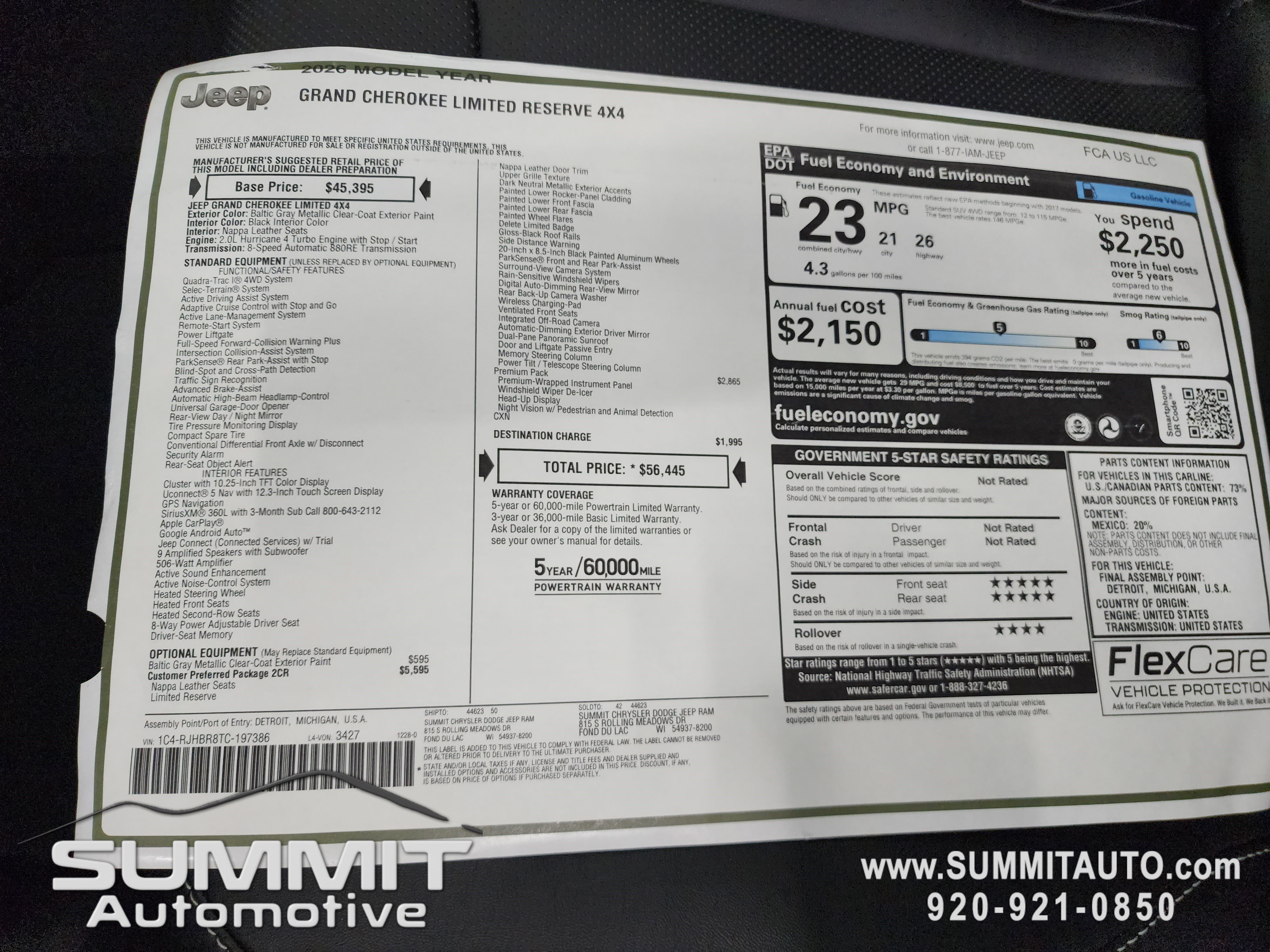 New 2026 Jeep Grand Cherokee Limited Reserve image 41