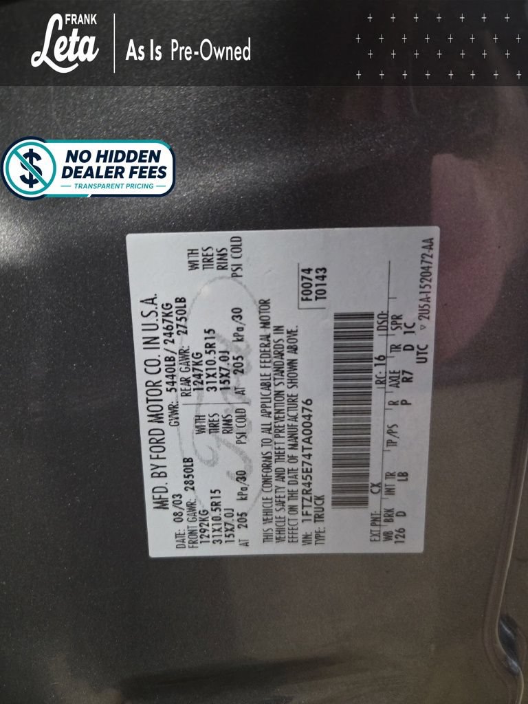 Used 2004 Ford Ranger XLT AWD/4WD image 26