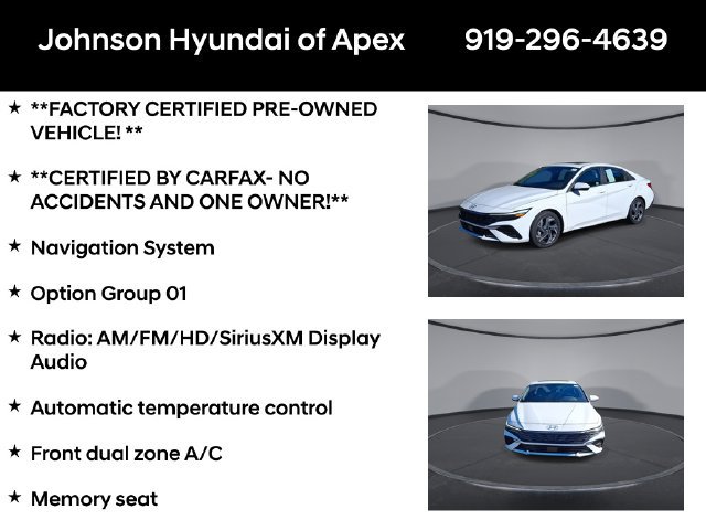 Certified 2024 Hyundai Elantra Limited FWD image 6