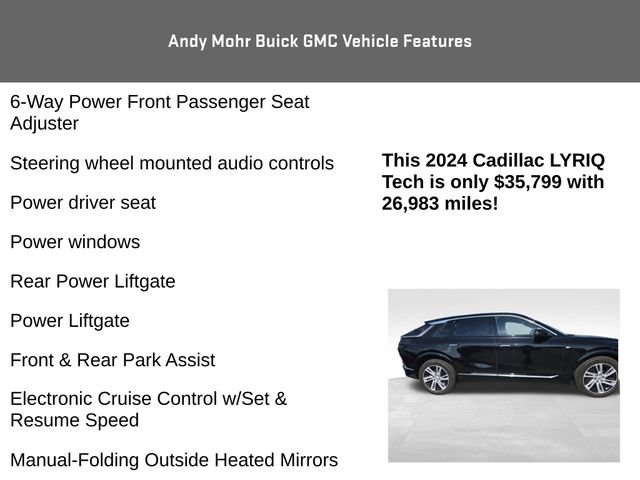 Used 2024 Cadillac Lyriq Tech w/ LPO, Floor Liner Package AWD/4WD image 14