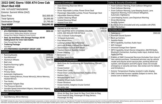 Used 2022 GMC Sierra 1500 AT4 w/ AT4 Preferred Package AWD/4WD image 9