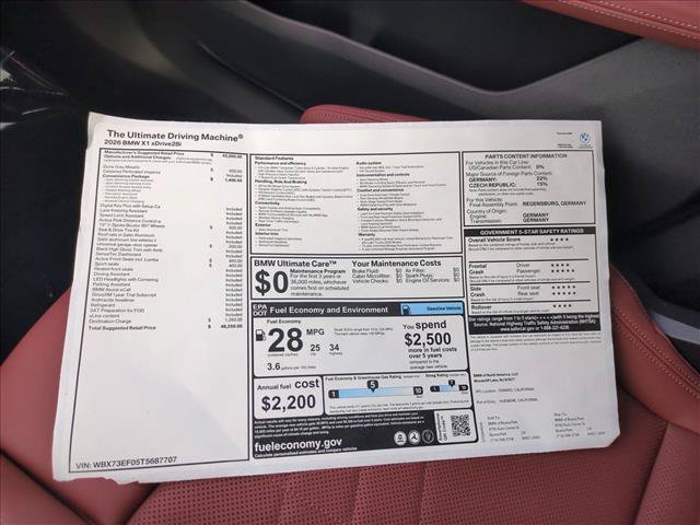 New 2026 BMW X1 xDrive28i w/ Convenience Package AWD/4WD image 18