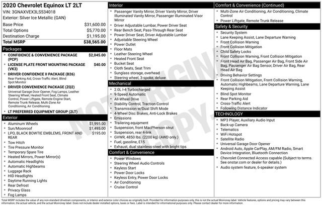Used 2020 Chevrolet Equinox LT AWD/4WD image 6