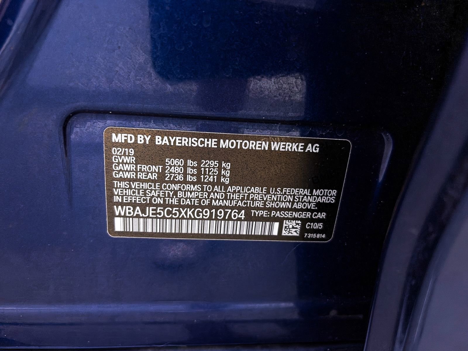 Used 2019 BMW 540i w/ Executive Package image 32