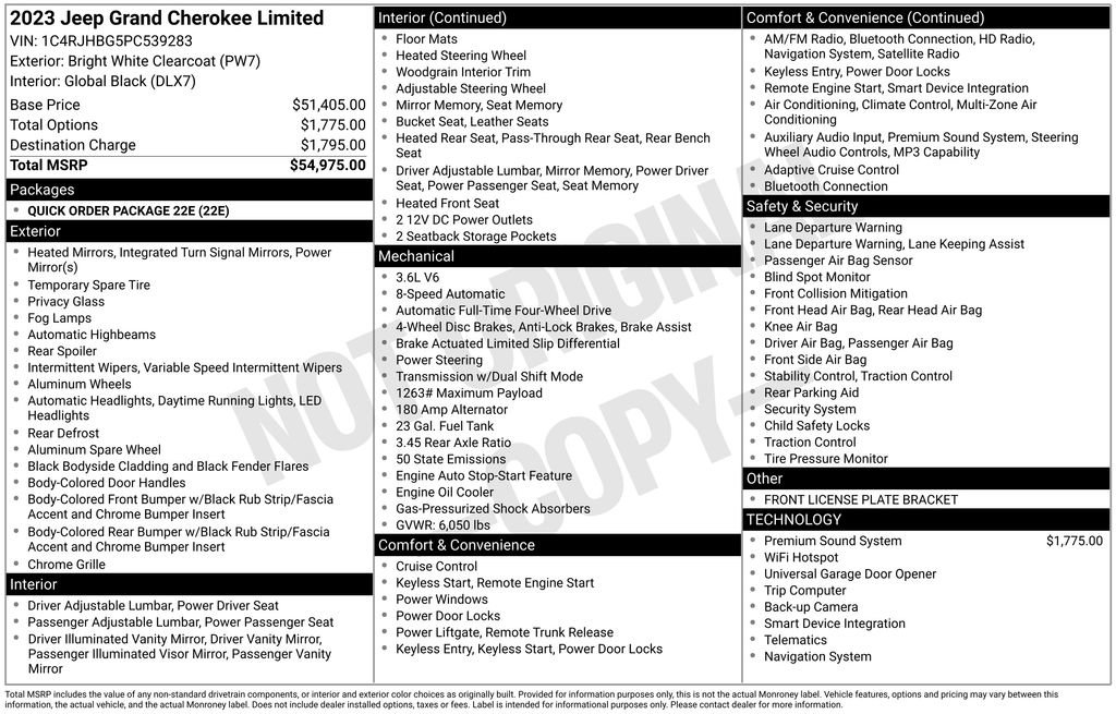 Certified 2023 Jeep Grand Cherokee Limited AWD/4WD image 34