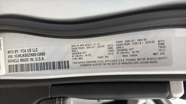 Used 2022 Jeep Grand Cherokee L Limited image 36