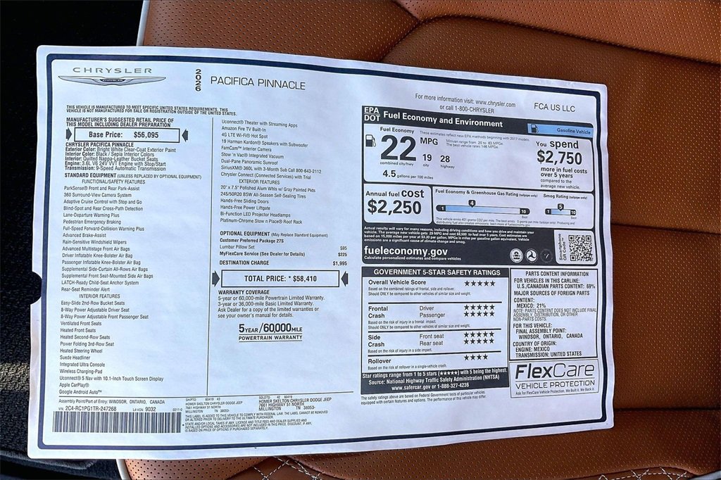 New 2026 Chrysler Pacifica Pinnacle image 14