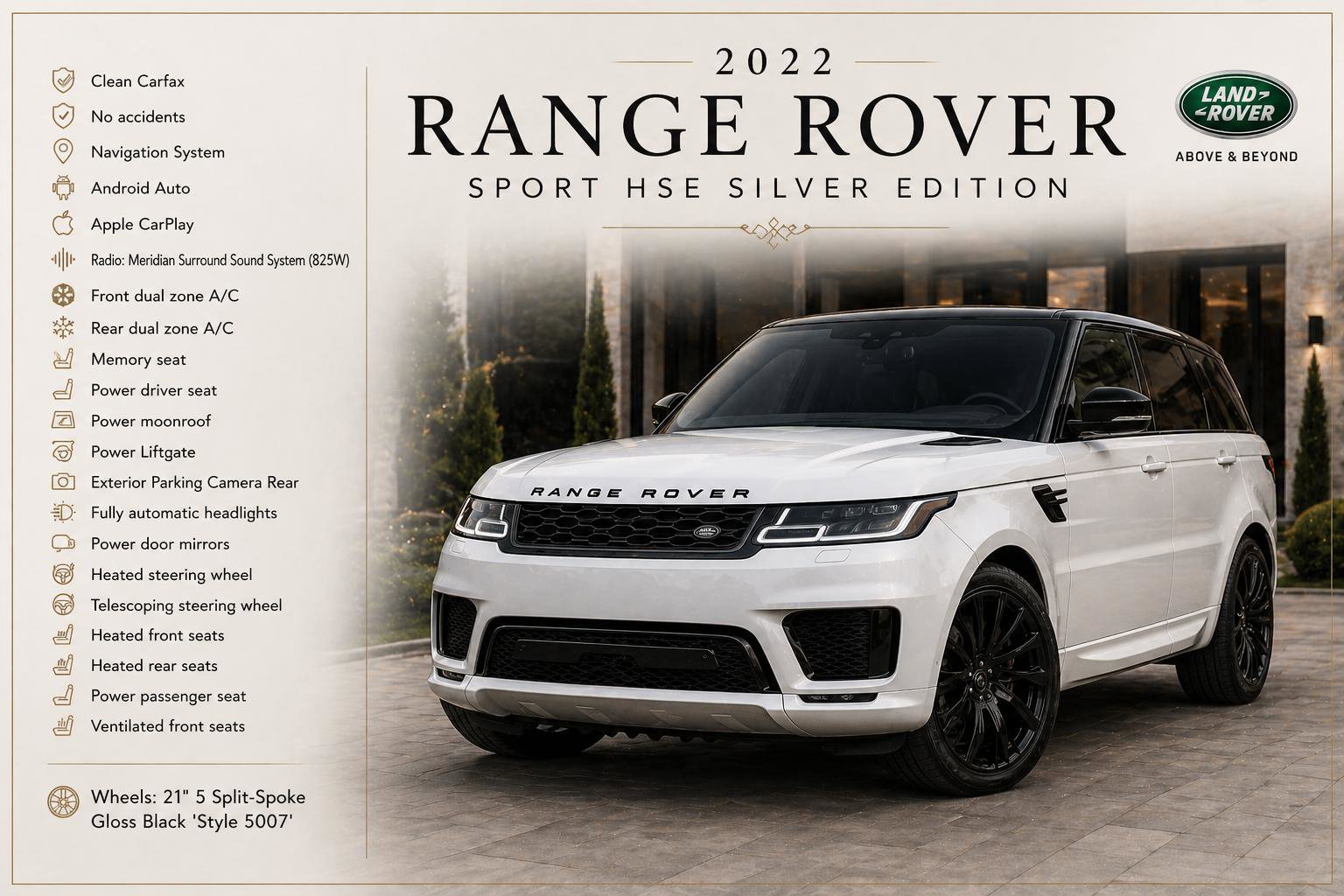 Used 2022 Land Rover Range Rover Sport HSE Silver Edition AWD/4WD image 2