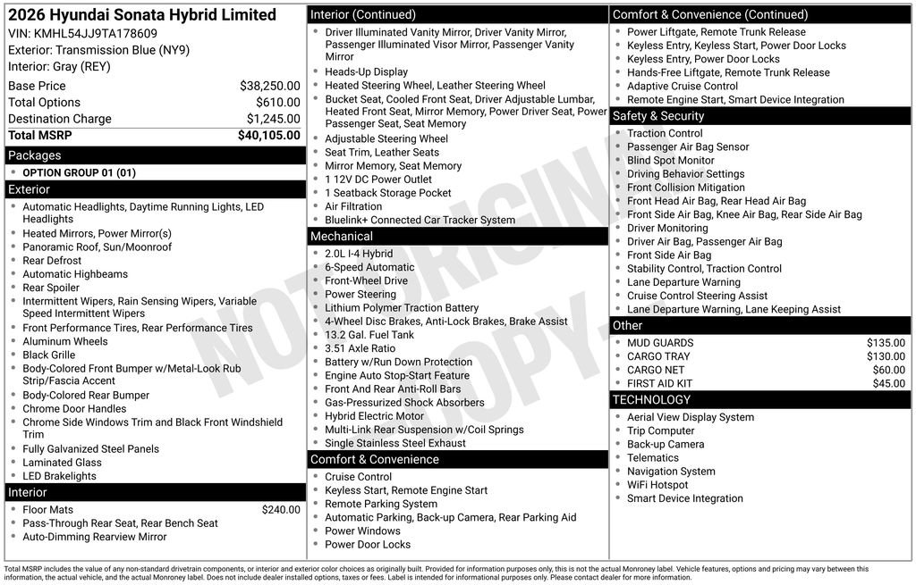 New 2026 Hyundai Sonata Limited FWD image 4