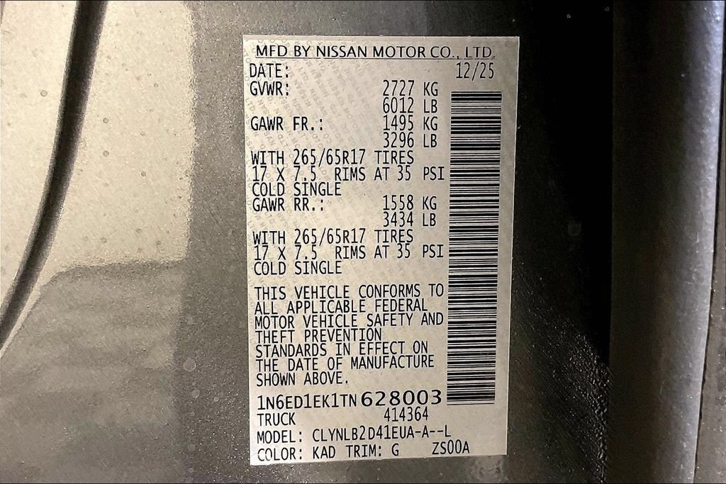 New 2026 Nissan Frontier SV w/ Tow Package AWD/4WD image 34