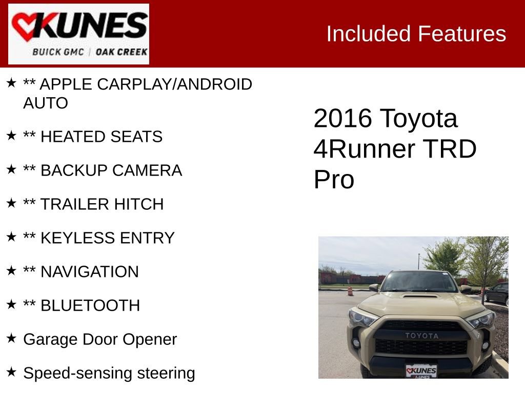 Used 2016 Toyota 4Runner TRD Pro AWD/4WD image 2