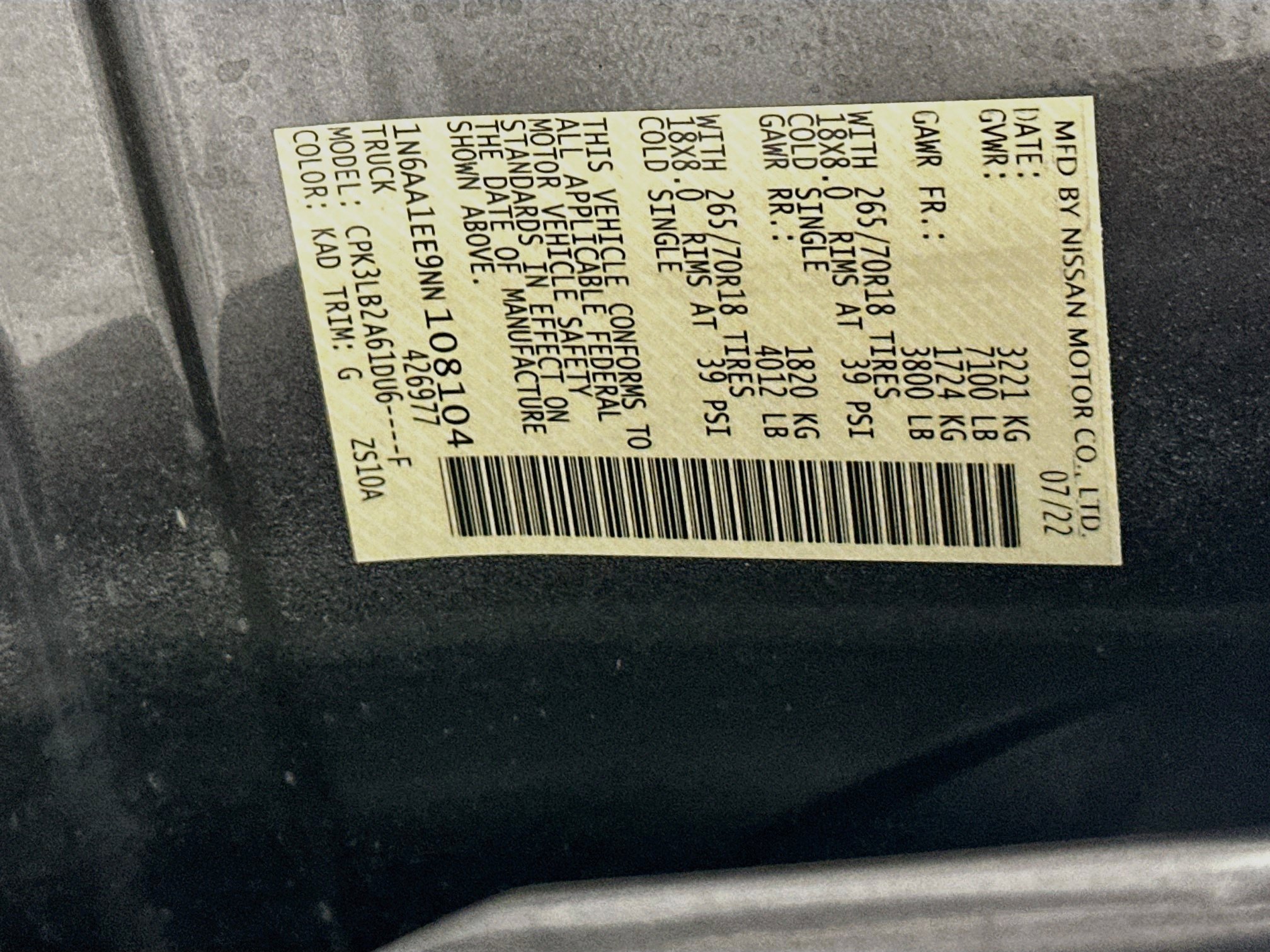 Used 2022 Nissan Titan SV w/ Accessory Utility Package RWD image 12