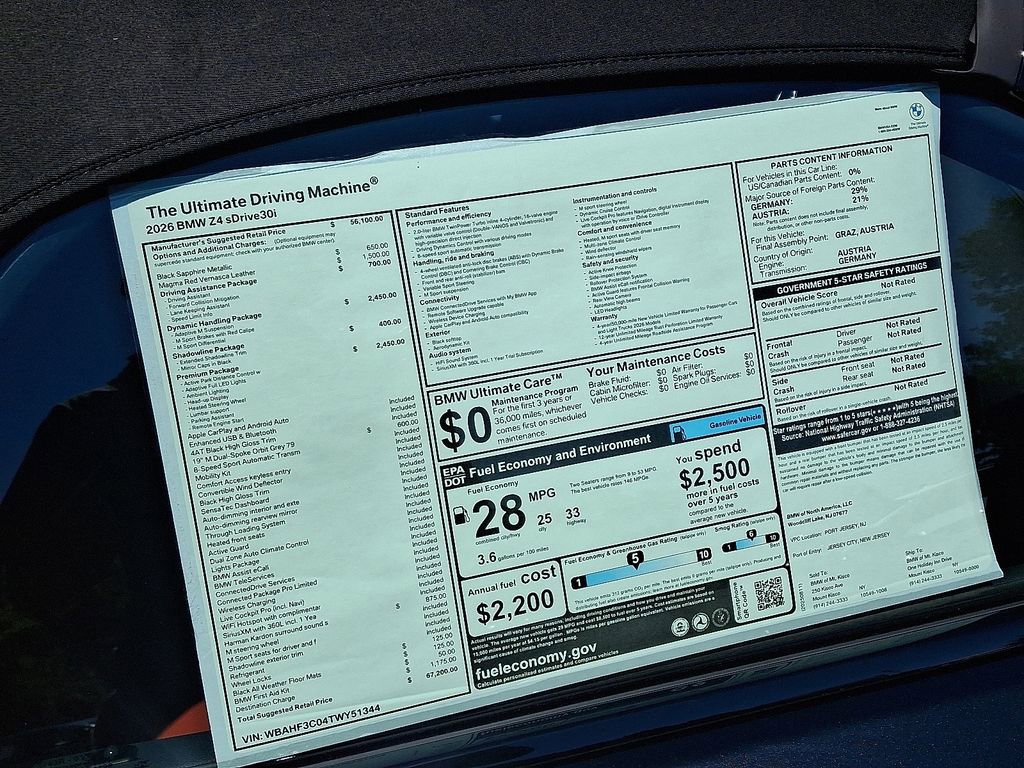 New 2026 BMW Z4 sDrive30i w/ Premium Package image 10