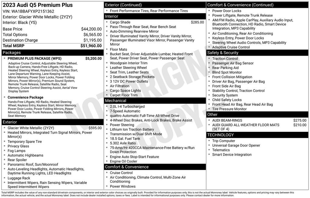 Used 2023 Audi Q5 2.0T Premium Plus w/ Premium Plus Package AWD/4WD image 8