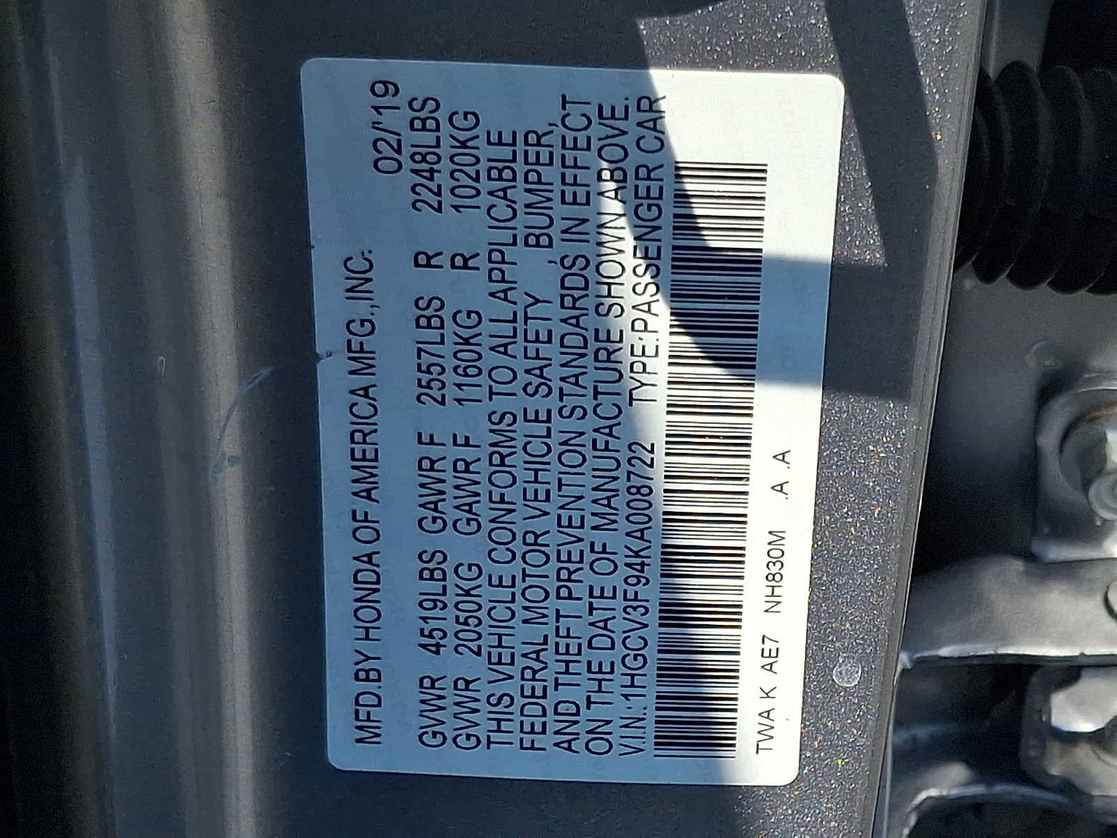 Used 2019 Honda Accord Touring image 27