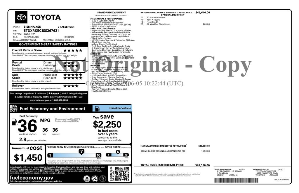 Used 2025 Toyota Sienna XSE image 4