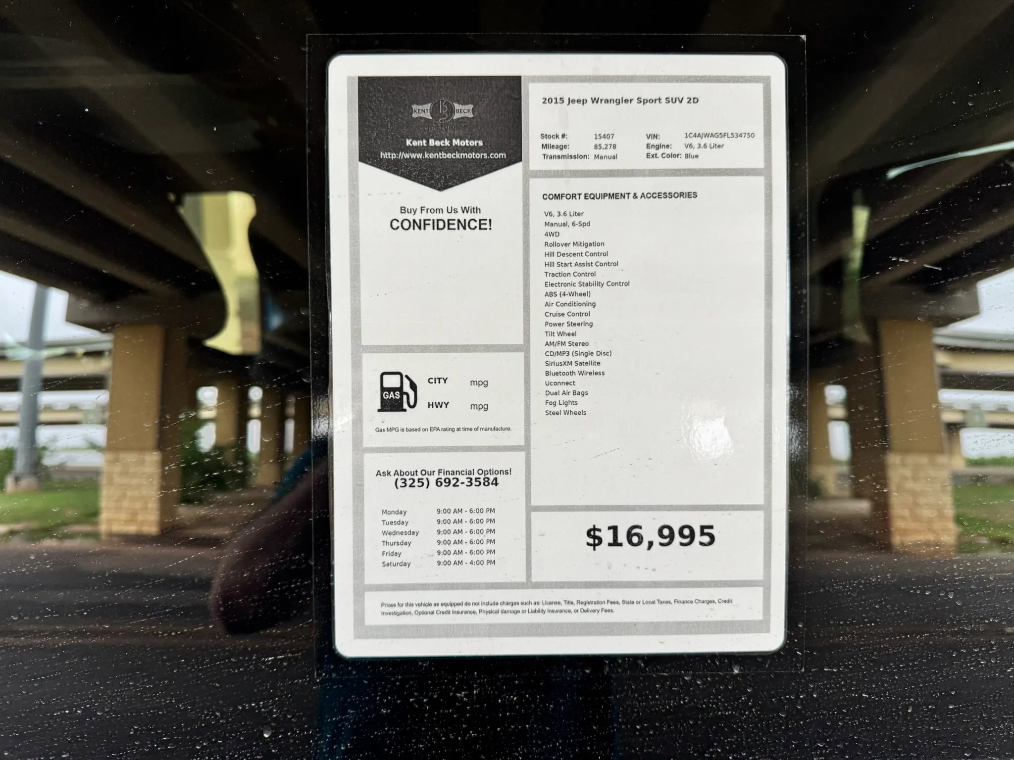 Used 2015 Jeep Wrangler Sport w/ Quick Order Package 23S AWD/4WD image 30